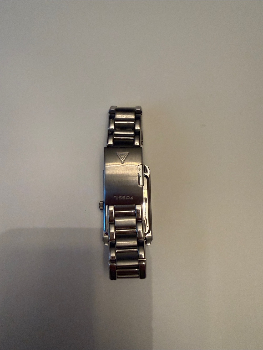Fossil Men's Silver Rectangular Metal Bracelet Watch - Picture 4 of 5